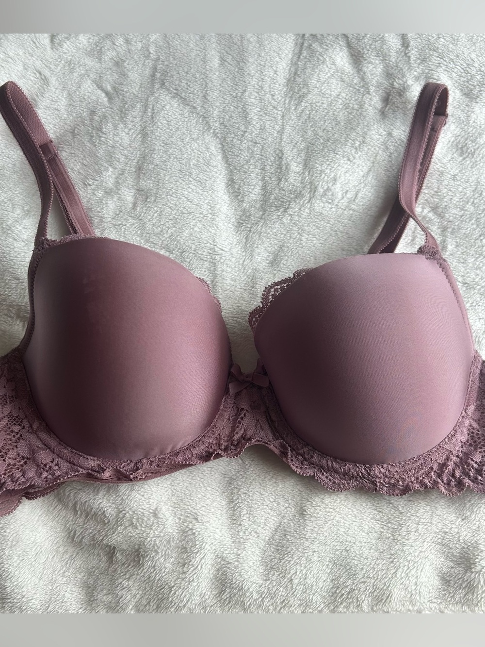 Victoria's Secret Mauve Lace Sexy Bra with Bow